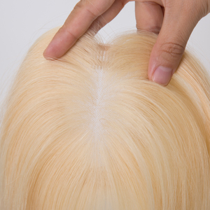 Mono Topper 2026, Cabello Humano 100% Rizado Rubio 613, Transpirable, en Stock, Cabello Remy, Color Personalizado y Teñible Disponible - Product Image 6