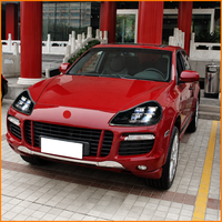 Kit de mise à niveau des phares à LED Matrix pour Porsche Cayenne 957 2007-2010, style 9YB, projecteurs avec feux de jour DRL, couvercle en fibre de carbone