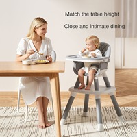 Chaise multifonction 6-en-1 pour tout-petit, siège de repas pour bébé, chaise d'apprentissage pour s'asseoir, chaise de croissance pour enfant avec espace pour blocs de construction
