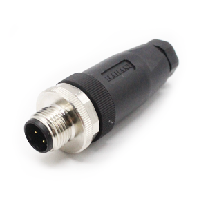 M12 straight male plug PG9