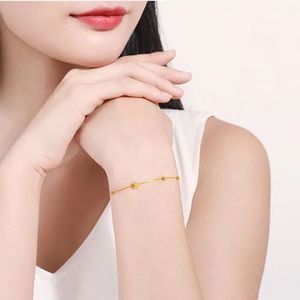 Xinfly Jewelry Female Engagement Wedding Luxury 3D Pure 18K <b>Solid</b> Gold Bead Au750 Real Women Ladies Chain Chopin <b>Bracelet</b> - Product Image 3