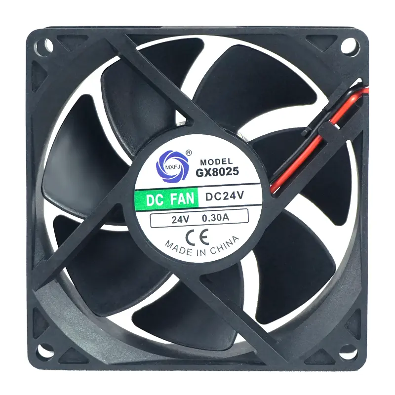 GX8025 12V/24VDC 0.3A 4500RPM 80x80x25mm Ventilador de 3 pulgadas Ventilador de refrigeración de flujo axial pequeño motor sin escobillas Alta velocidad y alta calidad