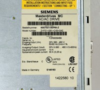 Variador de Frecuencia PLC 6SE7021-0EP50-Z Z=F01 +G91+C43+G42 MasterDrives MC AC/AC para Producto en Garantía