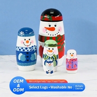 Vente en gros de jouets Matryoshka russes en bois à cinq couches - Design Art Déco, motif nature morte, cadeau festif pour enfant/adolescent, décoration d'intérieur