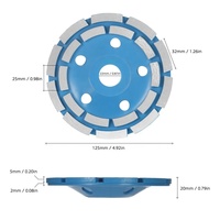 Disque de meulage diamanté à double rangée segmenté turbo de 4 pouces pour béton et pierre