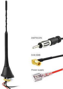<span class=keywords><strong>Antenne</strong></span> <span class=keywords><strong>DAB</strong></span> pour voiture Eightwood, séparateur d'<span class=keywords><strong>antenne</strong></span>, amplificateur, connecteur SMB vers DIN, montage universel sur toit, <span class=keywords><strong>antenne</strong></span> de voiture - Product Image 2