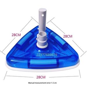 Nuevo limpiador de piscinas de plástico de alta calidad Filtro de cabezal de succión triangular con cepillo inferior - Product Image 5