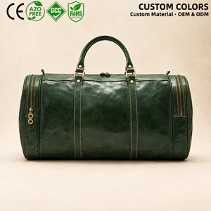 Wholesale Vintage Genuine Leather Duffel <b>Bag</b> <b>Tan</b> Weekender Holdall with Brass Hardware for Men Weekend Trip - Product Image 5