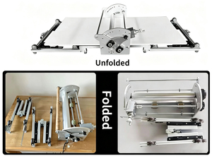 Laminoir à pâte électrique de table OEM, machine à rouler la pâte commerciale, équipement de boulangerie à tension personnalisée - Product Image 4