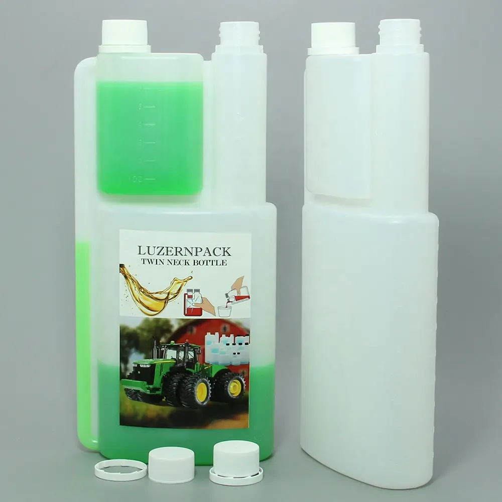 1000ml 32 oz Plastic Squeeze Twin Chamber Mess flasche aus Kunststoff für flüssige Nährlösung