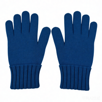 Gants tricotés unisexes chauds et résistants au froid en coton/élasthanne jacquard à doigts entiers - Respirants avec revers côtelé pour sports d'hiver en extérieur et usage quotidien
