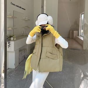 Veste en duvet et coton à col montant, écharpe décontractée et chaude, style <span class=keywords><strong>mi</strong></span>-long, best-seller automne-hiver 2025 pour femmes - Product Image 3