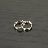Nouvelles fournitures de fabrication de bijoux DIY polies, robustes, avec fermoir à anneau fendu pour boucle en cuir, accessoires pratiques multi-usages