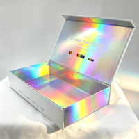 Emballage cosmétique magnétique rigide de luxe, boîte en papier avec laminage mat pliable, grande boîte cadeau en carton avec aimant, logo personnalisé