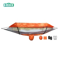 Hamac portable de camping extérieur robuste E-RIKE 150KG avec filet respirant 260x140CM, hamac simple ultraléger personnalisé