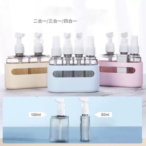 Flaconi Spray Vuoti in Plastica Ricaricabili con Pompa, Set da 4 in 1, Kit da Viaggio Anti-perdita <span class=keywords><strong>per</strong></span> Donna, <span class=keywords><strong>per</strong></span> Shampoo, Lozioni e <span class=keywords><strong>Liquidi</strong></span>, Ideali <span class=keywords><strong>per</strong></span> <span class=keywords><strong>Aereo</strong></span> - Product Image 2