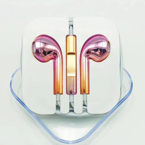 Audífonos Intrauditivos con Cable, Coloridos, Electrochapados, con Bajos Profundos, Micrófono y Control de Llamadas Manos Libres para iPhone y Android - Product Image 1