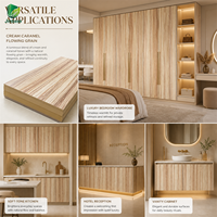 Panneau MDF mélaminé Jinbase 18 mm, couleur crème caramel, E0, 1220x2440 mm, panneau de fibres à densité moyenne mélaminé pour meubles