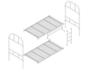 High Quality Modern Bed Strong Steel <b>Frame</b> Convertible Adjustable Bedroom Furniture for Home Use Durable Iron <b>Frame</b> - Product Image 3