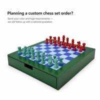 Jeu d'échecs en bois de 12 pouces avec tiroir de rangement, 32 pièces, jeu de société portable pour la famille et les adultes, divertissement intérieur