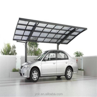Abri de stationnement de voiture en polycarbonate auvent de carport en métal Double port de voiture en porte-à-faux pliant