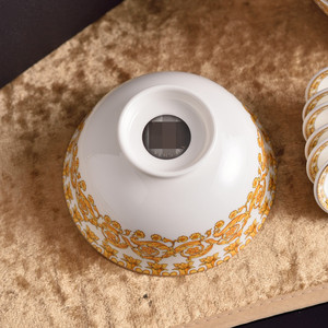 Ensemble de couverts en céramique durable de 4.5 pouces à la mode et exquis avec boîte-cadeau en porcelaine osseuse - Product Image 4