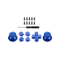 Pour ps4Game accessoires métal Dpad ABXY boutons bleu pour PS4 contrôleur remplacement analogique bâton Joystick métal ABXY boutons