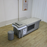 Fauteuil de lavage capillaire SPA moderne en similicuir pour salon de beauté et hôtel, avec fonction massage et traitement du cuir chevelu japonais