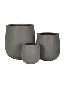 Vente en gros de pots de plantes en ciment pot de jardin grand pot de fleurs en fibre de pierre brillante jardinières d'extérieur grande taille - Product Image 2