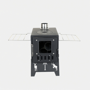 Fornello da Campeggio Pieghevole <span class=keywords><strong>a</strong></span> <span class=keywords><strong>Legna</strong></span>, Griglia BBQ in Acciaio al Carbonio Resistente, Fornello Integrato Pieghevole per Giardino e Picnic - Product Image 2