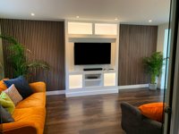 Panneau acoustique en bois plaqué avec lattes en bois de couleur supérieure Sound PET