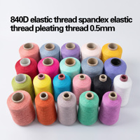 Hilo Elástico para Máquina de Coser, Hilo Elástico para Dobladillos de 0.3mm, 0.5mm, Cinta Elástica, Cordón Fino de Cuero Redondo para Coser Ropa