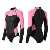 Produsen Pakaian Selancar Neoprene Bikini Wetsuit Wanita dengan Logo Kustom DIVESTAR OEM, Resleting Belakang