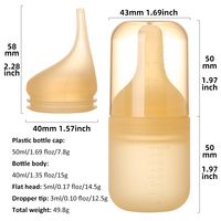 Biberon en silicone réutilisable à deux têtes de nourrisson, anti-colique, pour soins de bébé, ensemble de tétines médicinales pour nourrissons