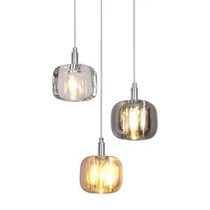 modern fashion glass nordic copper chandelier lighting kitchen living room bedroom lamp crystal pendant lights