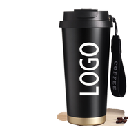 Gobelet à café moderne JUNVOY avec couvercle coulissant, 20 oz, revêtement poudré, acier inoxydable 316, isolation sous vide, sans BPA, maintien thermique de 6 à 12 heures