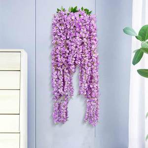 Fleurs artificielles de glycine en soie pour suspension au plafond, décoration intérieure de mariage et de Noël, plantes grimpantes pour aménagement de couloir - Product Image 6