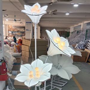 Nueva boda flores gigantes 3 Morning Glory Path filamento accesorios <span class=keywords><strong>de</strong></span> escenario <span class=keywords><strong>camino</strong></span> plomo pasarela iluminación Decoración - Product Image 3