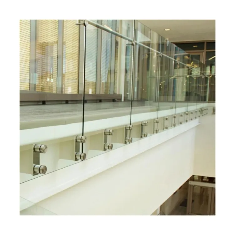 Made in China fashion best price spigot glass railing balustrade glass railing aluminium stair glass railing prices