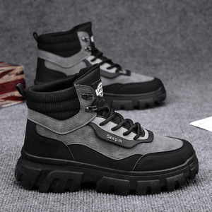 For <b>Boots</b> Men 2025 New Autumn <b>Winter</b> Outdoor Sports Casual Versatile Wear-Resistant Thick-Soled Lace-Up Ankle Bootie <b>Work</b> - Product Image 2