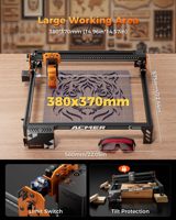 Machine de gravure et de découpe au laser à diode ACMER P1 S Pro 10W (10000mW) 380x370mm pour le bois, l'acrylique, le verre, le métal, le MDF, les travaux manuels DIY