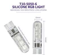 Bombilla LED X-7SEVEN T10 RGB Canbus sin errores, sin polaridad, 194 168 W5W 6000k 4W, control inteligente, luz automática
