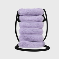 Fausse fourrure de lapin doux pochette pour téléphone portable en peluche moelleux hiver chaud confortable petit sac à bandoulière pour téléphone