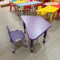 Ensemble table et chaise réglables modernes pour la maternelle, bureau d'étude pour la maternelle, mobilier de classe