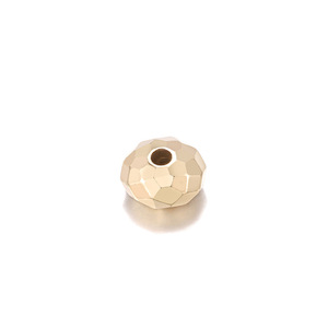 Perles d'espacement CCB 8 mm, rondes, taille brillante, électroplaquées pour la fabrication de bracelets, couleur or et rhodium mélangés - Product Image 5