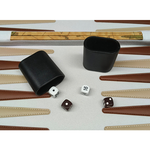 Nhà Máy Bán buôn Logo Tùy chỉnh hình dạng hình bầu dục kích thước nhỏ phẳng xúc xắc cup - Product Image 1