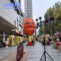Ballon à air chaud gonflable orange pour publicité et décoration avec logo imprimé, ballon à air chaud gonflable pour événements extérieurs