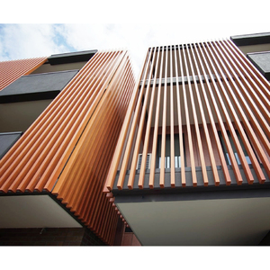 Produttore di edifici in alluminio listello di legno tubo di grano forme di struttura residenziale al di fuori della parete pannelli facciata - Product Image 6