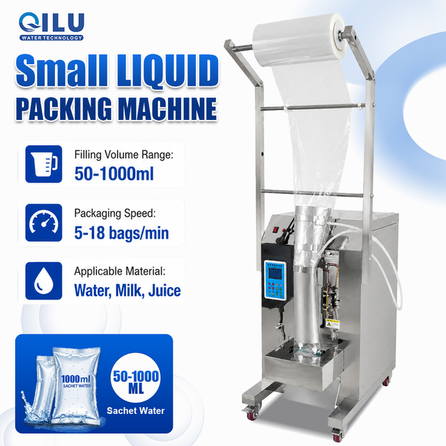 1 Year Warranty 500L/Hour Reverse Osmosis Filtration Automatic Liquid Milk Sachet Pure Water Packing Machine with Pump & Gearbox