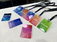 Badge d'identification personnalisé en acrylique – Badges de poitrine colorés en acrylique pour employés, cartes d'identité scolaires et de département, cartes professionnelles